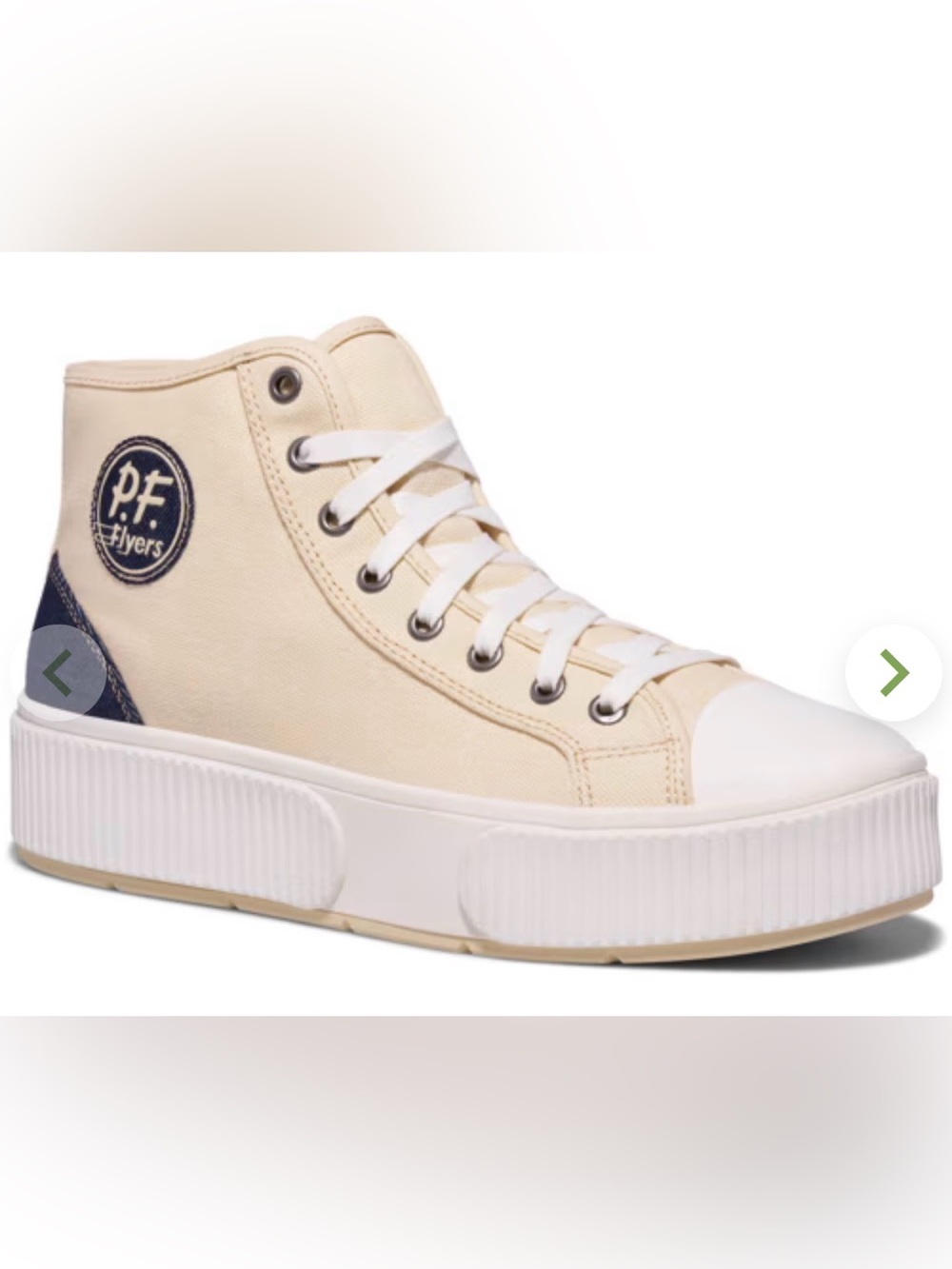 PF FLYERS Center Allston Hi High Top Lace Up Sneakers NWOT Men’s 9 Women’s 10.5